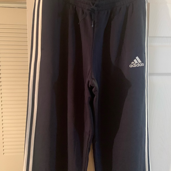ADIDAS BLACK AND NAVY BLUE SWEAT PANTS, Size Each are a size large, Never worn. - Picture 3 of 9